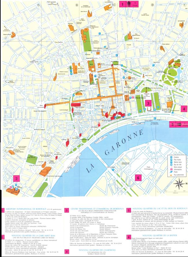 Bordeaux mapa zabytkw