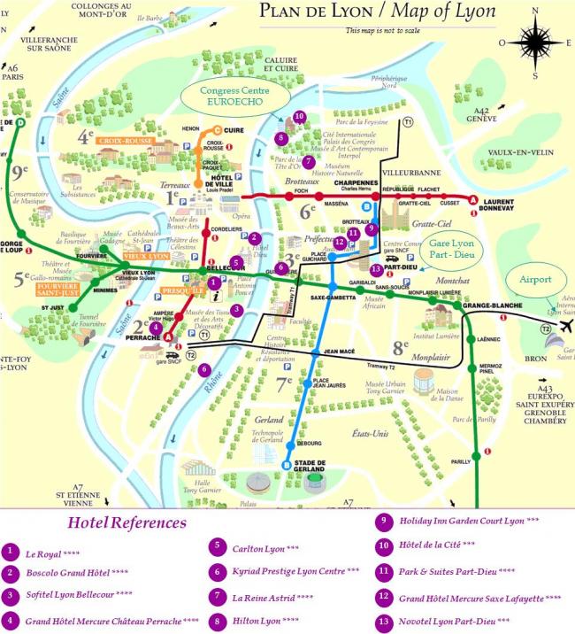 Lyon mapa zabytkw