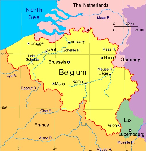 Belgia mapa