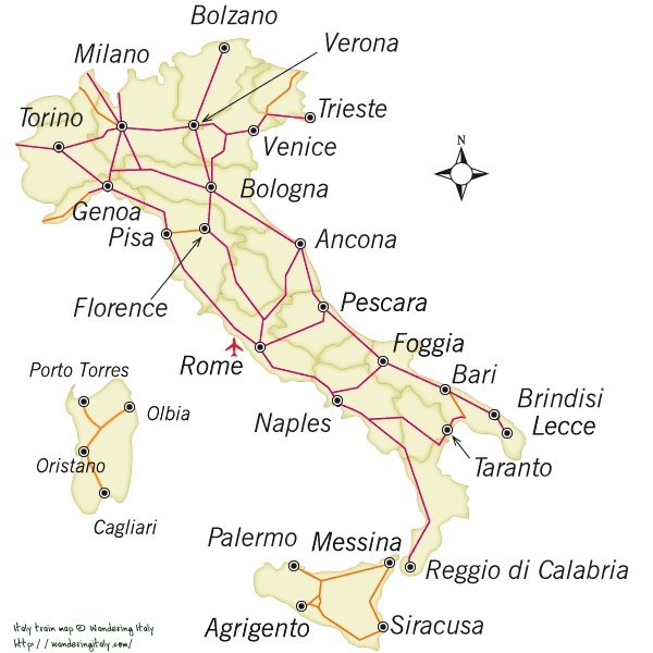 Włochy mapa