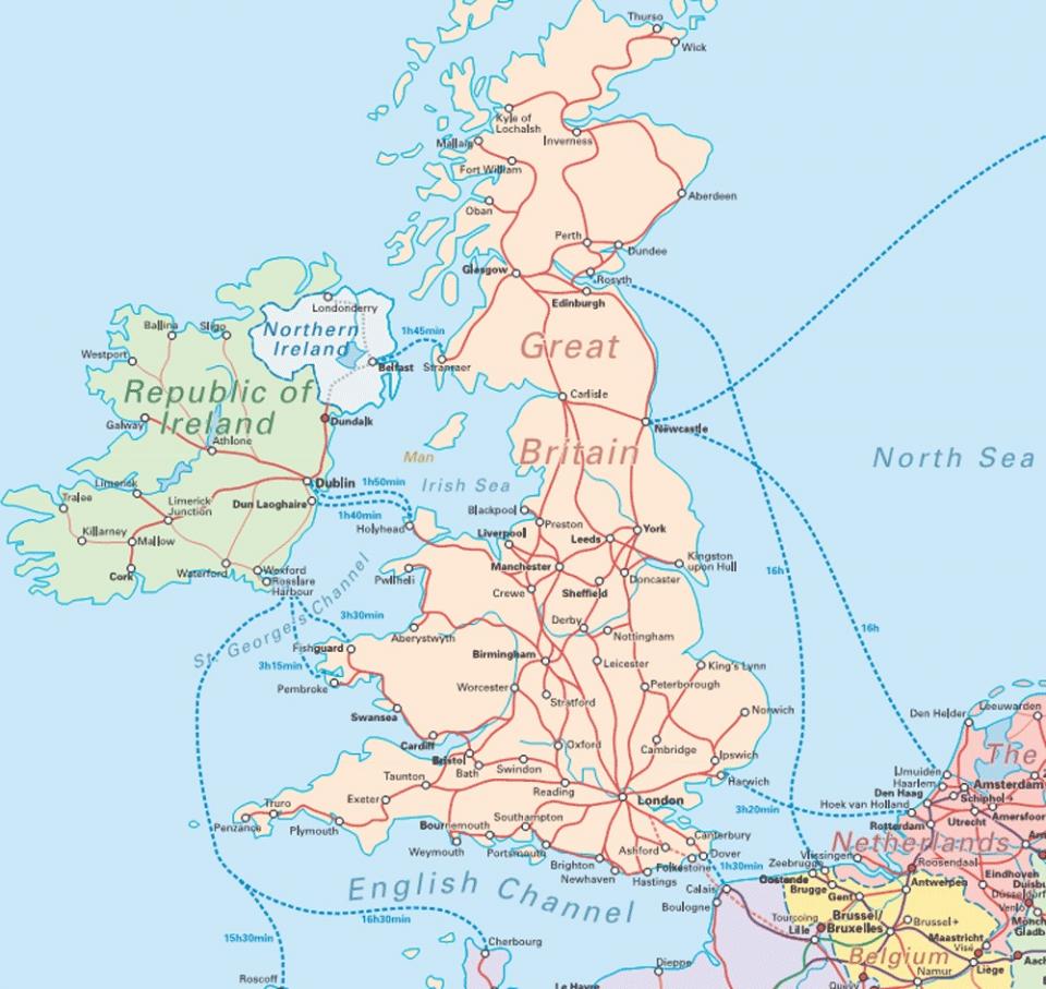 Wielka Brytania mapa