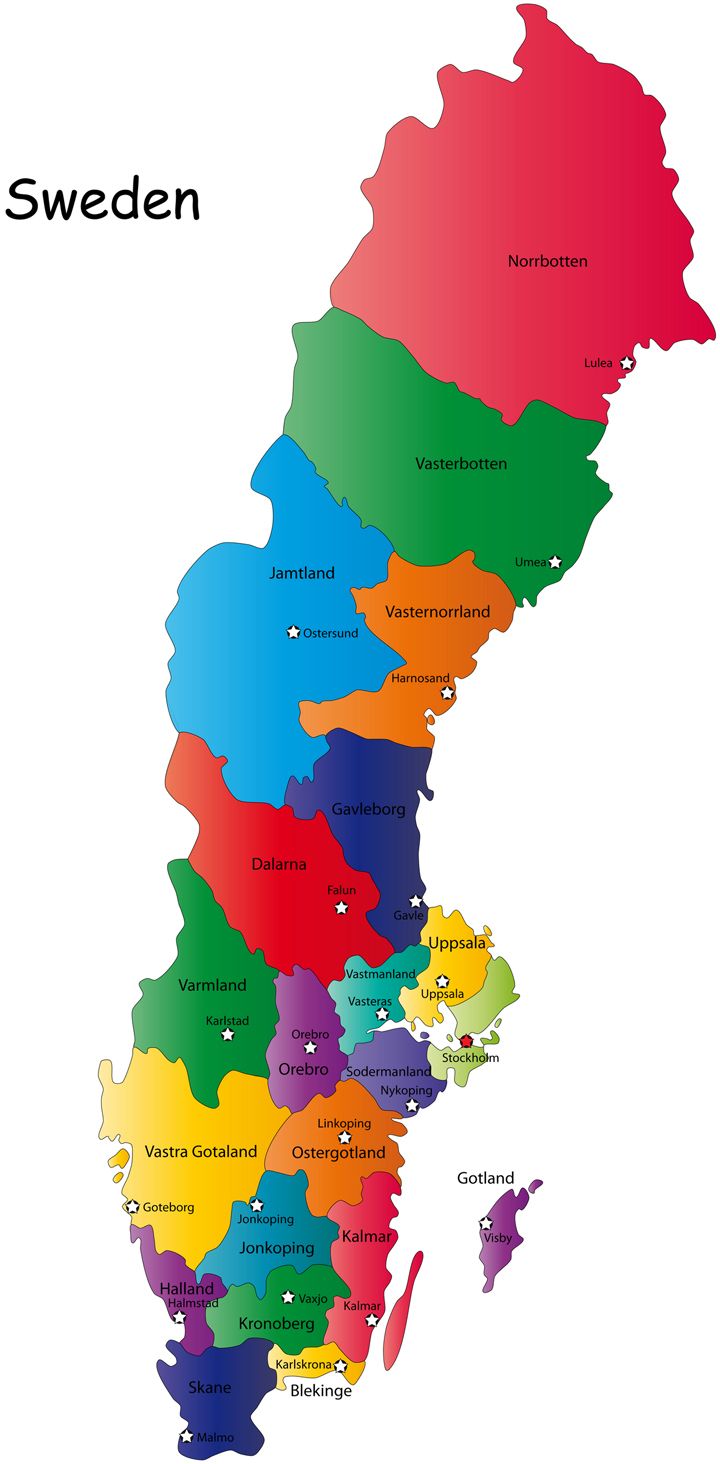 Szwecja mapa