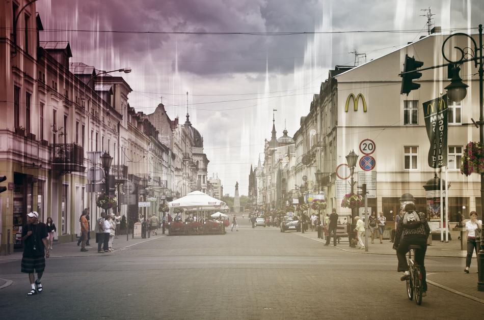 Łdź - Ulica Piotrkowska, fot. Piotr Dudak 