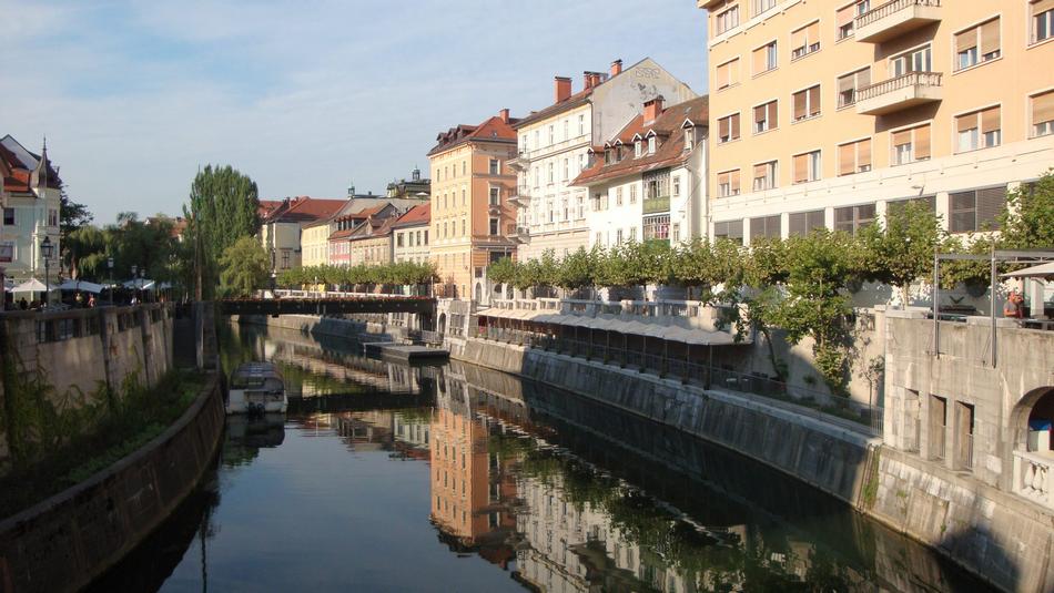 Lublana - kanał przy placu Preerena