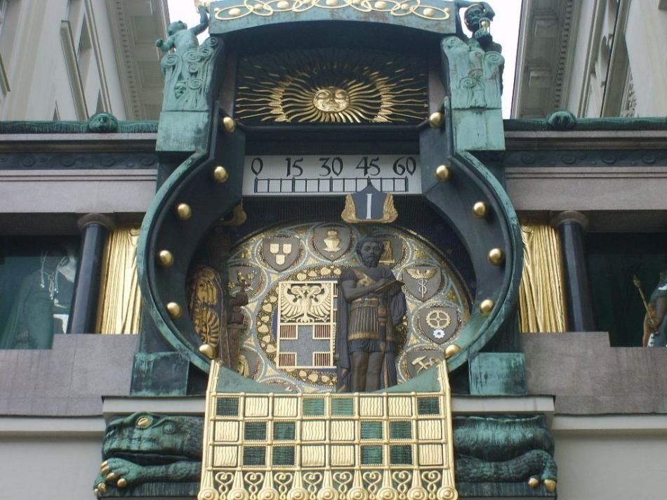 Wiedeń - Zegar na Hoher Markt 