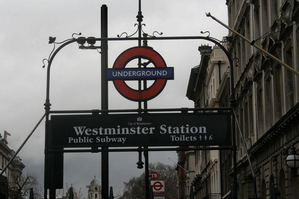 Londyn - Londyn, stacja metra Westminster