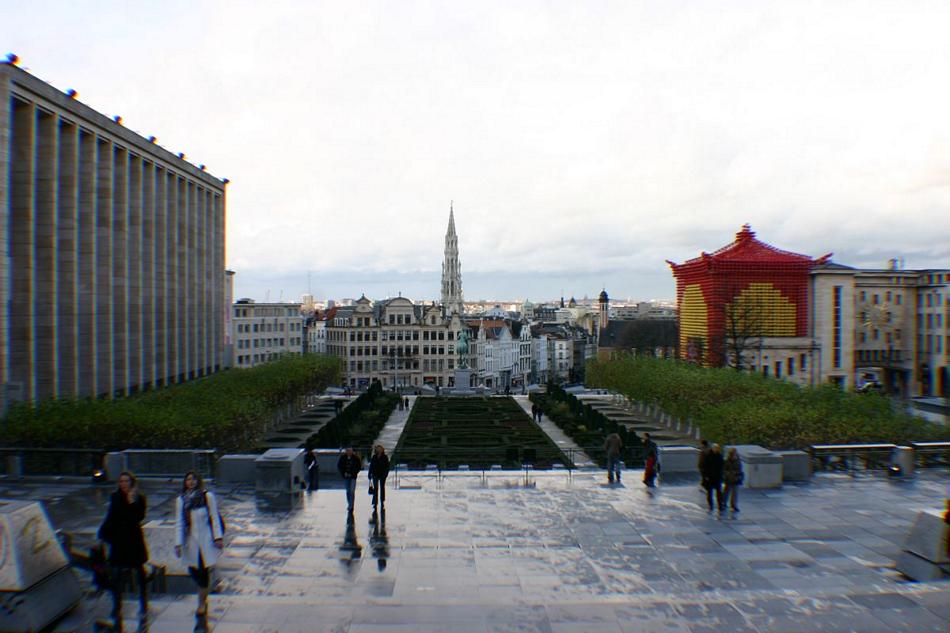 Bruksela - W tle Grand Palace